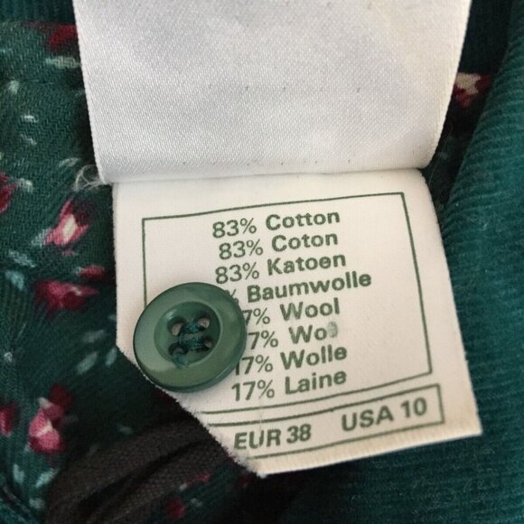 VTG 80s LAURA ASHLEY DRESS WOMENS 10 FLORAL LONG SLEEVE COLLARED GREAT BRITAIN - Picture 10 of 16